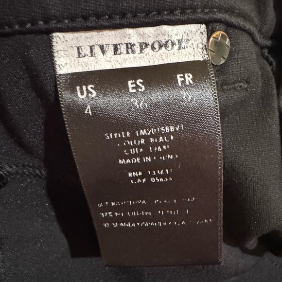 Liverpool stretch black ladies Fitted Pants. Size 4. GUC - Picture 9 of 12